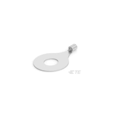 Te Connectivity Ring Terminal, 1/2 in Stud Size, 10 AWG, Bare Insulated 320763